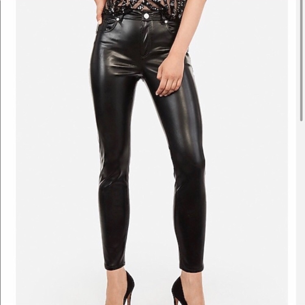 Express High waisted Vegan Leather legging Pants